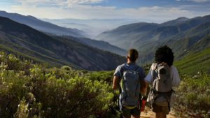 happy couple hiking in lake arrowhead ca 2024 16 9
